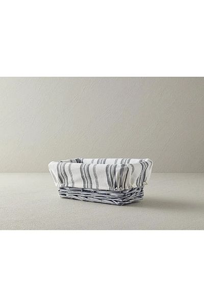 English Home Gray Coastal Wicker Bread Basket - 26x13 Cm