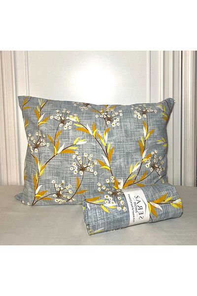 Sares Home Floral Yellow Lavender Pattern Oversize Elastic Sheet Set