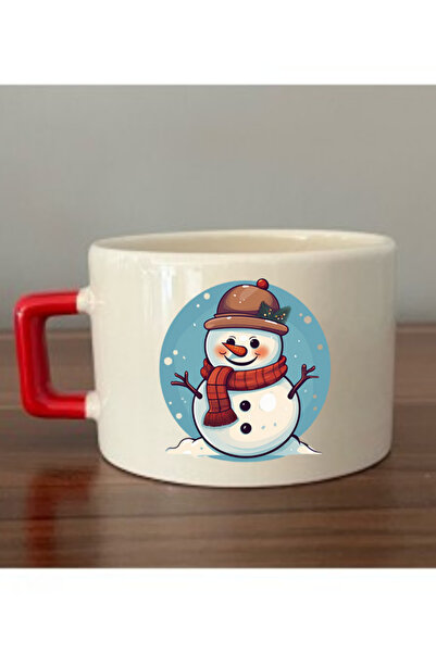 lili hediyelik كوب سيراميك مع رجل ثلج - كوب شاي سيراميك، هدية قهوة