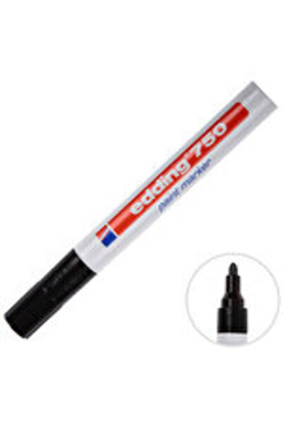 Edding ( 3 ADET ) Edding 750 Boya Marker Kalem Siyah