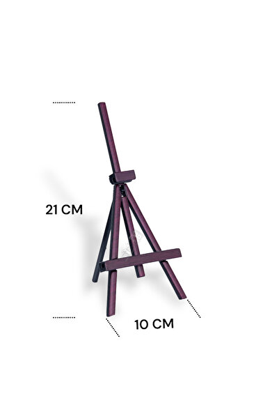 Tek-İş Masaüstü Ayarlı Ahşap Görünümlü Plastik Mini Şövale Üç Ayaklı Resim Kitap Tablet Resim Sehbası