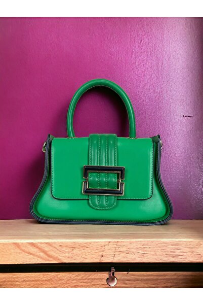 Angel Polo حقيبة يد وكتف خضراء