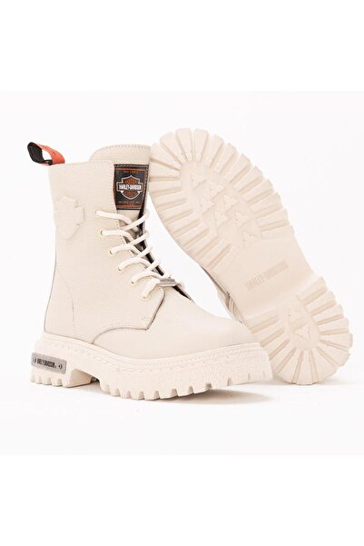 Harley Davidson Deri Bej Kadın Bot 021Z100613