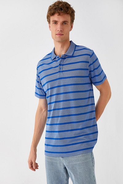 Koton Striped Polo Neck T-Shirt