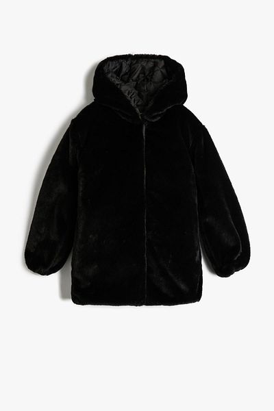 Koton Girl's Black Coat