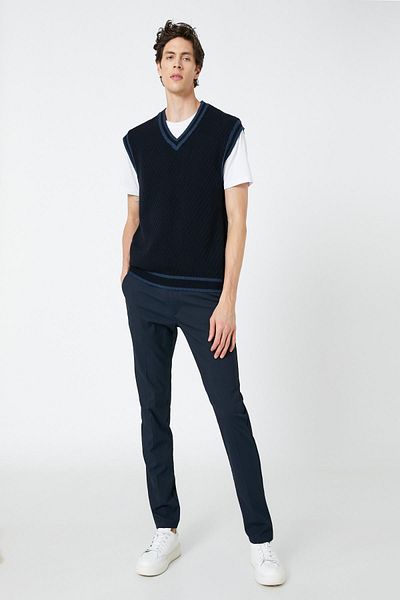 Koton Men's Navy Blue Sweater