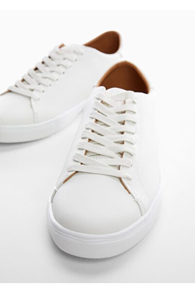 MANGO Man Monocolor Deri Spor Ayakkabı