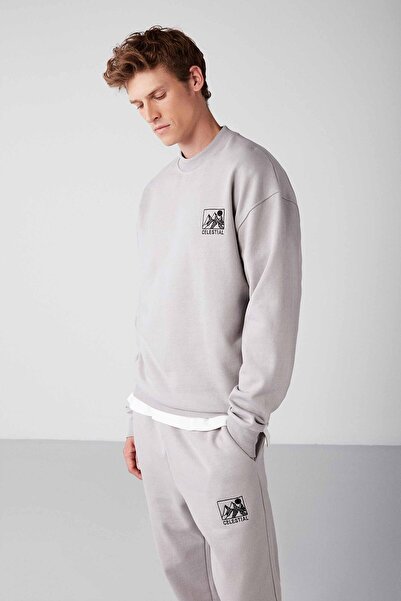 GRIMELANGE Benjı Relaxed Normál világosszürke 2 részes tréningruha szett