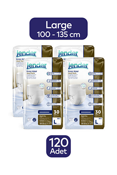 JENDER Emici Külot Yetişkin Hasta Bezi Large 120 Adet