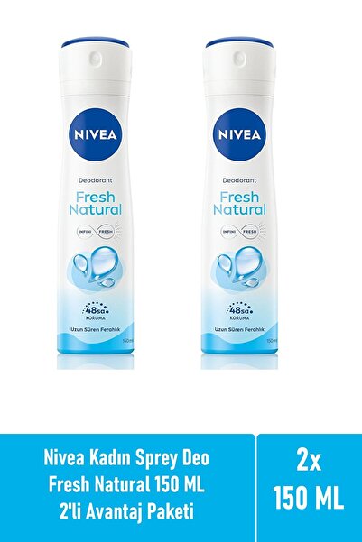 NIVEA Kadın Deodorant Fresh Natural 150 ML X 2 Adet