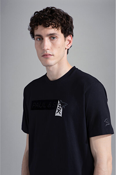 PAUL&SHARK MEN'S KNITTED T-SHIRT C.WCOTTON