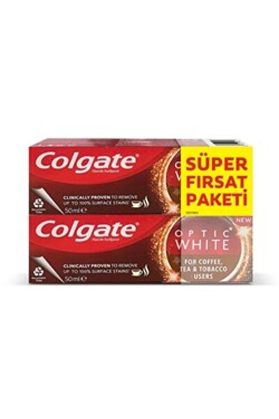 Colgate ) Colgate Optic White Kahve&Çay&Tütün Diş Macunu 50 Ml 2'li Set ( 1 A...