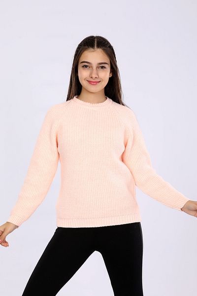 Cloudy Kids Детски стандартен трикотажен пуловер за момичета 4-13 години