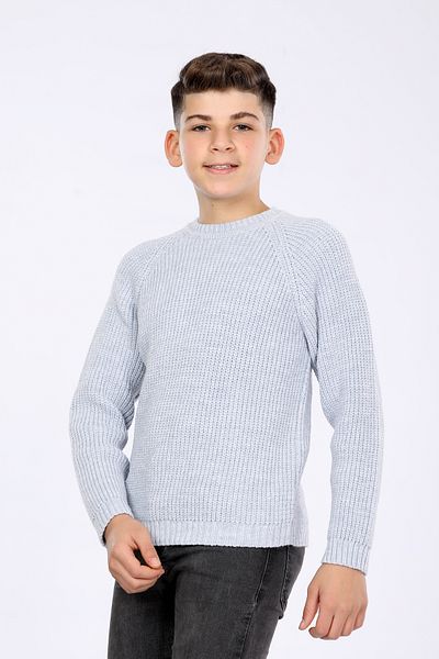 Cloudy Kids Pulover de bază pentru băiat, cu croiala normală, (4-13) ani)