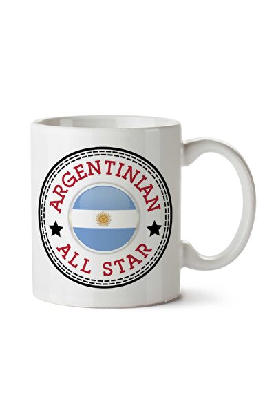 ART HEDİYE كوب كونفيرس أرجنتيني أول ستار مطبوع على الجانبين