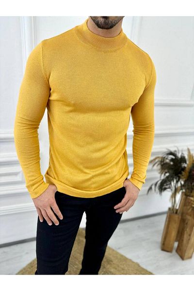 elkumoda Sweater Slim Fit Non-Pilling Natural Cotton Knitwear Turtleneck Turtleneck Sweater