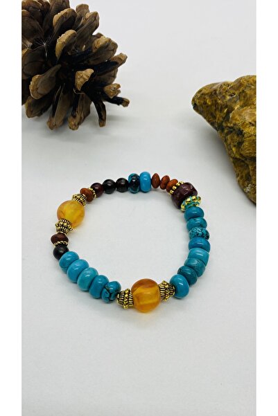 Porsuk Alternatif El yapımı fruze taşlı kadın kolye bileklik set