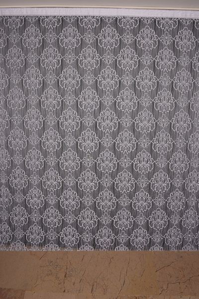 AKÇA TEKSTİL SPIDER MODEL WHITE COLOR STRING Curtain READY BUTTONS STITCHED STRING CURTAIN 300*280 cm