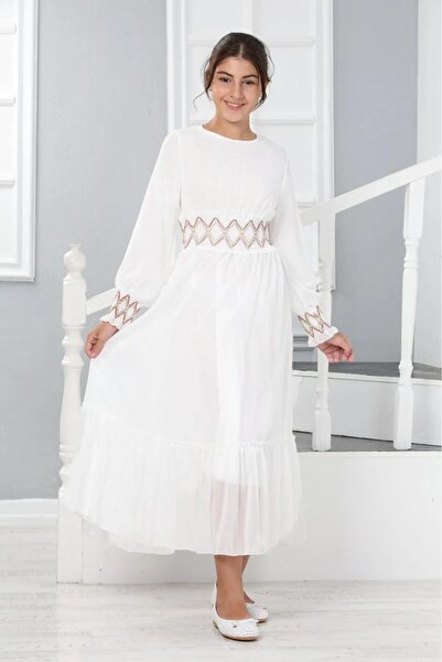 Wild Flower Rochie Hijab din șifon lungă pentru fetiță