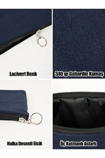 Pamusan Ipad Portföy Çanta Lacivert (30x21 cm) Astarlı