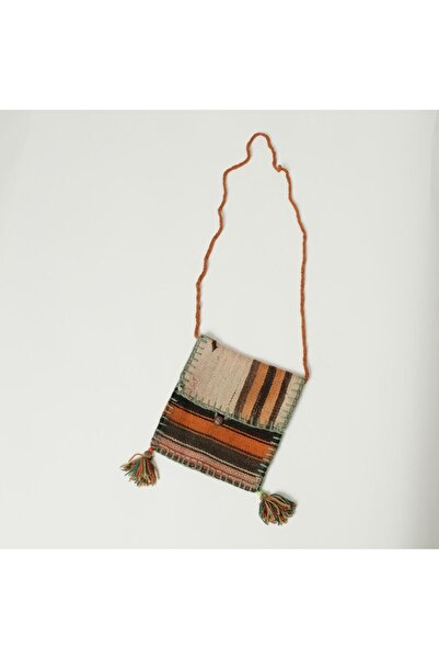 Halıcızade Anadolu Desenli Çok Renkli El Dokuma Yün Heybe Kilim Çanta