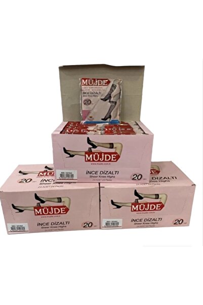 Müjde Ince Diz Altı Çorap 24’lü 500 Siyah