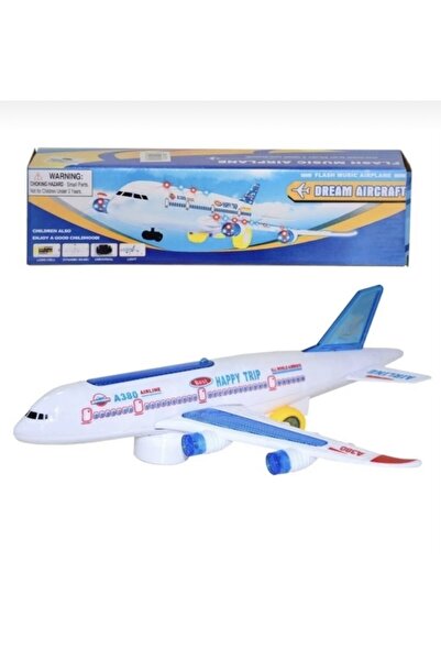 Birlik Oyuncak thestorex Pilli Işıklı Sesli Uçak Airbus Pilli Oyuncak gextr 6...