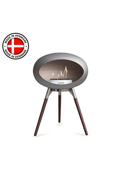 LE FEU FİRES Nikel Kubbe Şömine & Öğütülmüş Ahşap Cilalı Çelik Brülör (Küçük ...