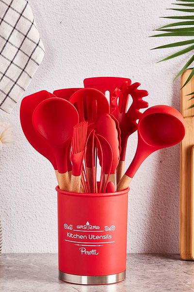 SepetçiBaba Masterno Red 12 Piece Silicone Set