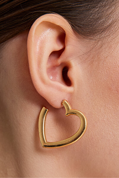 Women's Gold Heart Earrings