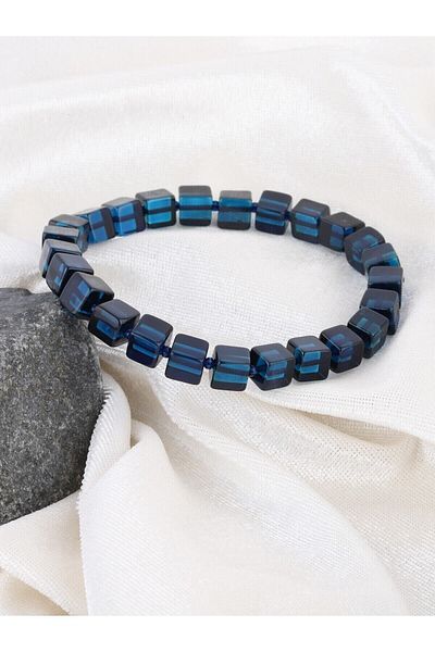 Amber by Mazukna Blue Amber Bracelet - Flexible and Line, Youth and Adult, Certified
