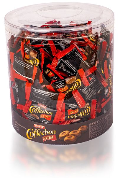 KONAK Coffeebon Extra 800 Gr - Pvc Acetate Box, Bonbon Sugar with Milk and Butter Coffee