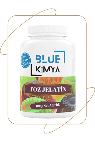 Blue Kimya Jelatin Toz 100 Gr (HELAL SIĞIR JELATİNİ) Gelatin Powder