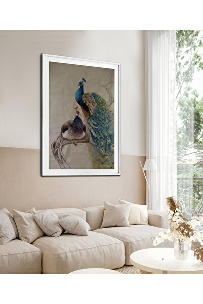 HOMEPACK Jednostruka uokvirena slika, serija paunova, poster slika TK/236