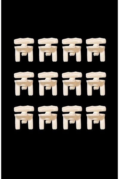 AVMmarketim Curtain Stopper Roll Platic White Curtain End Stopper (20 PCS)