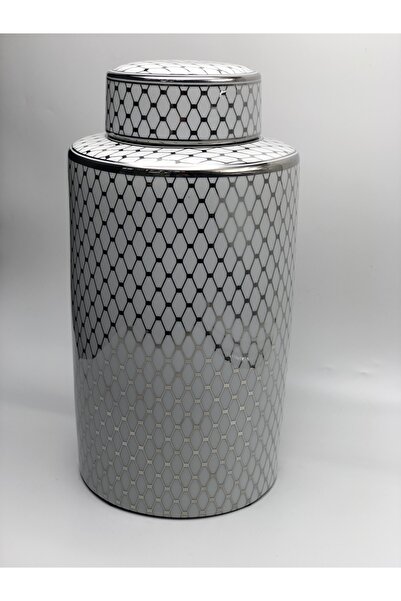 Yasmina BEYAZ GMŞ KAPAKLI SERAMİK KÜP