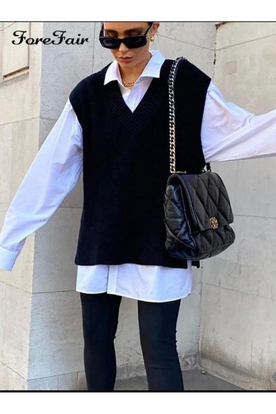 laughs WOMEN'S V-NECK KNITWEAR SWEATER DE5578