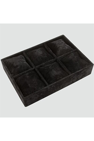 Genel Markalar Altı'lı Yastıklı Ahşap Tabla Saat Seti, Siyah