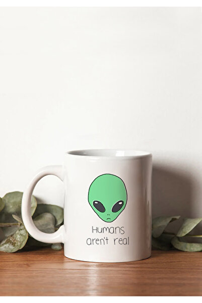 Darkia كوب بورسلين مطبوع بتصميم كائن فضائي غير حقيقي