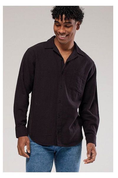 Catch Unisex Loose Fit Shirt Plain Black 1578
