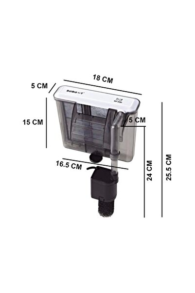 Sobo Şelale Askı Filtre WP-308H 5.8W 580 Lt/Saat