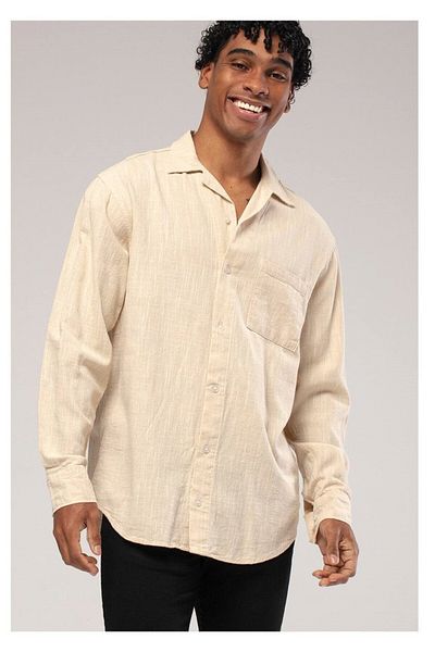 Catch Unisex Loose Fit Shirt Beige 1575