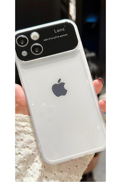 HappyCase Apple İphone 13 Kamera Korumalı Çerçeveli Lensli Renkli Arkası Şeff...