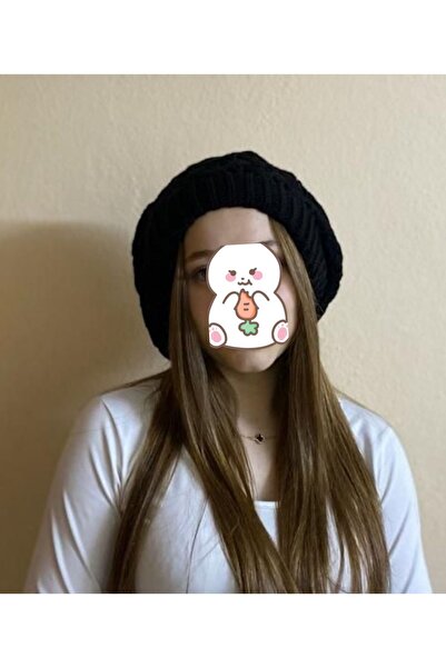 sema aksesuar قبعة بيريه نسائية محبوكة - هدية شتوية لعيد الحب