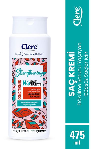 Clere Strengthening Anti-Hair Loss Strengthening Conditioner with Ponytail and Yarrow Extract