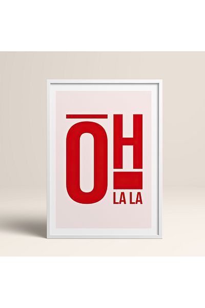 HOMEPACK Pictură Oh La La cu un singur cadru Pictură poster de artă modernă TK/242