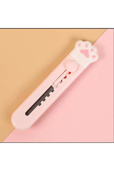 BLA GROUP Minik Pati Figürlü Mini Maket Bıçağı Falçata - 5 cm PEMBE