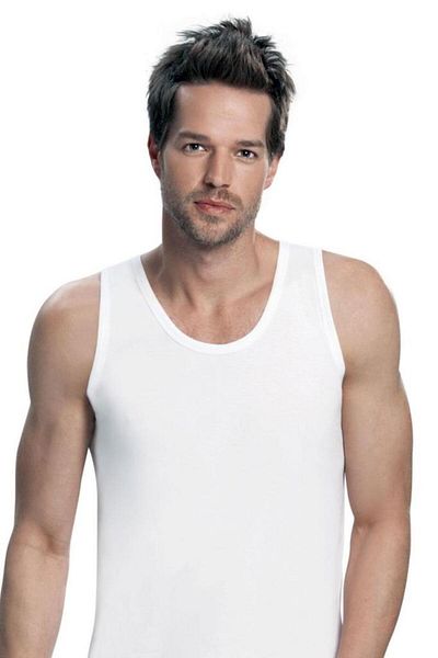 NBB 6 Pieces Nbb Men's Cotton Combed Tank White Color Tank Top 701