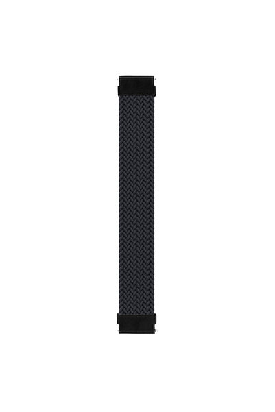 Microsonic Garmin Vivoactive 5 Kordon, (155mm) Braided Solo Loop Band Siyah (...