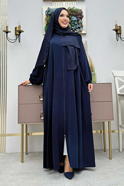 Bym Fashion Ovális, összegyűjtött ujjú mandzsetta elasztikus cipzárral, teljes méretű Ferace Bym5 sötétkék